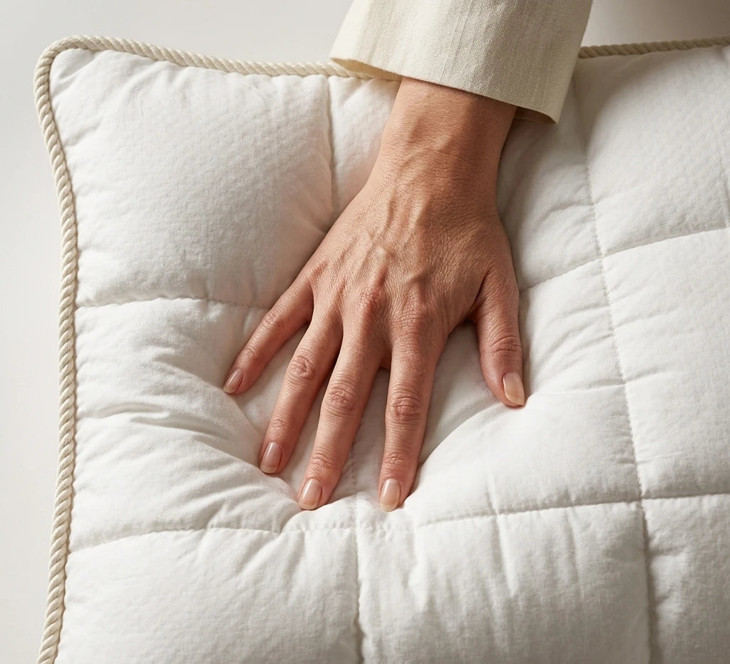 Oreiller cervical en Coton & Duvet d'oie