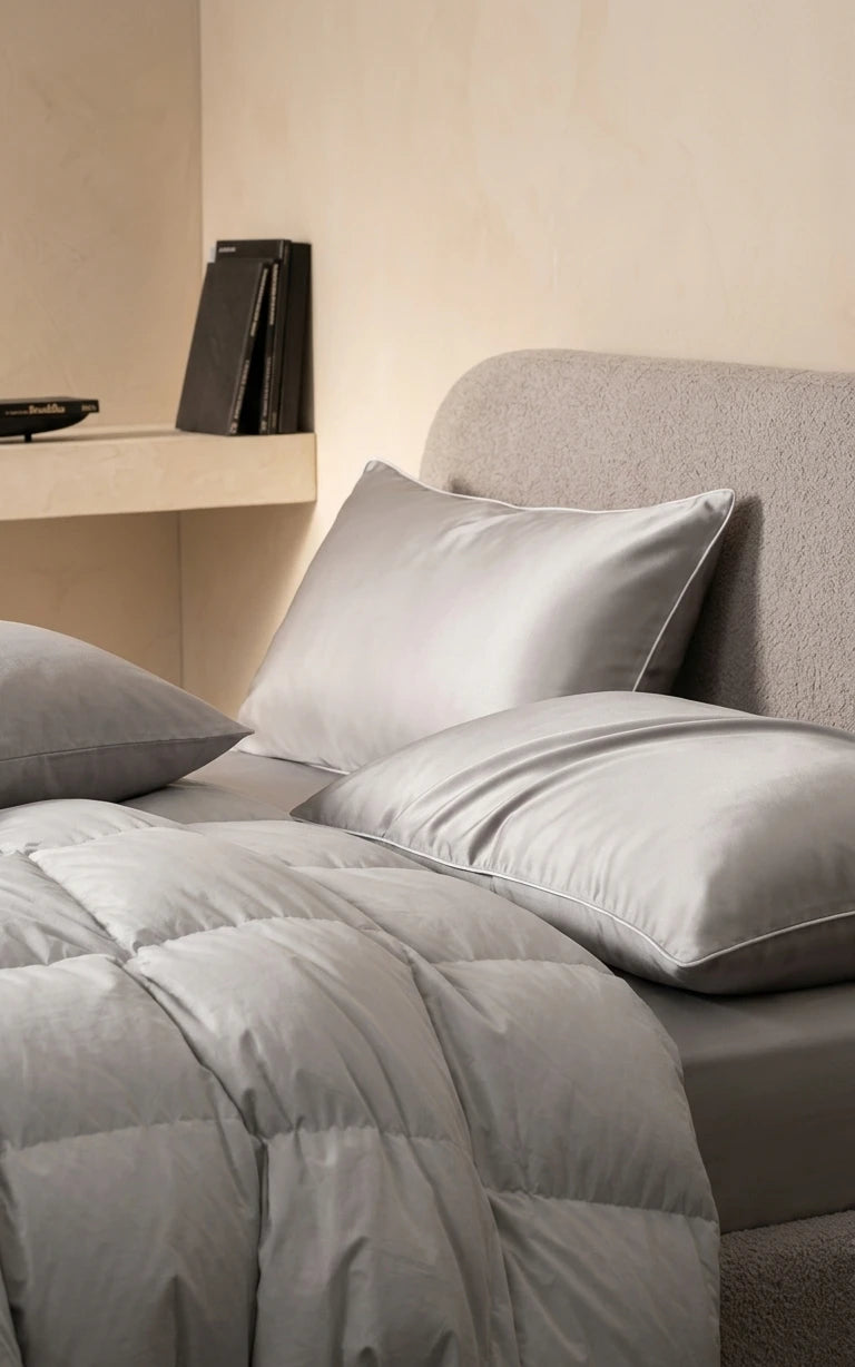 Oreiller cervical en Coton & Duvet d'oie