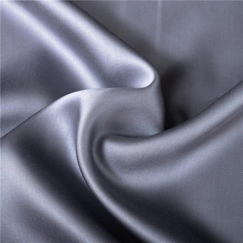 Taie d'oreiller 100% pure soie de mûrier - Gris intense